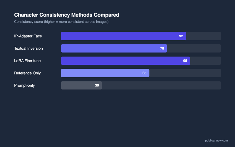 Character consistency methods compared