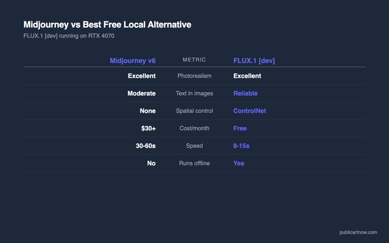 Midjourney vs FLUX.1 comparison